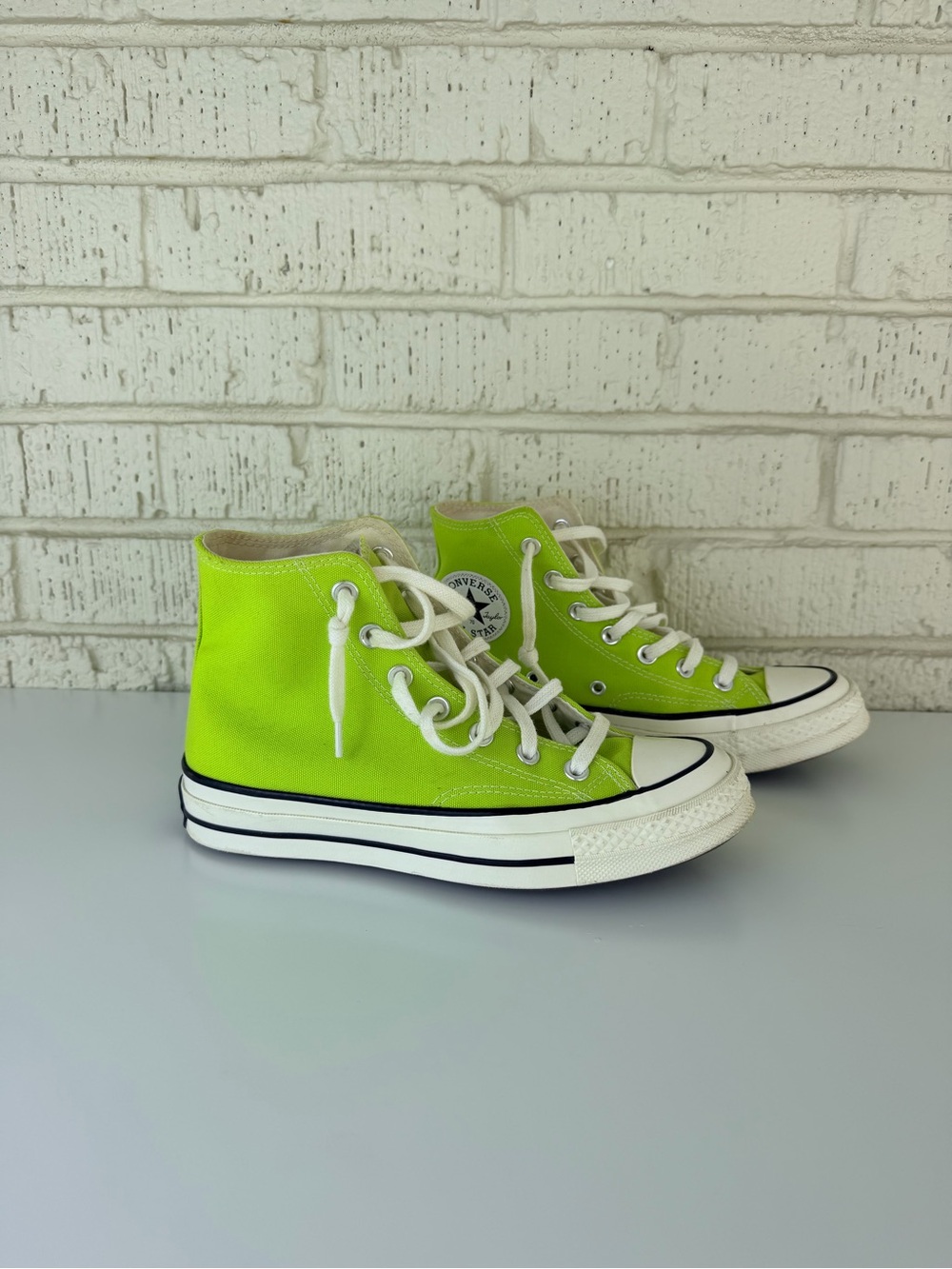 Converse Chuck 70 Hi Recycled Canvas Lime Twist Egret Black 172141C Size M5 W7